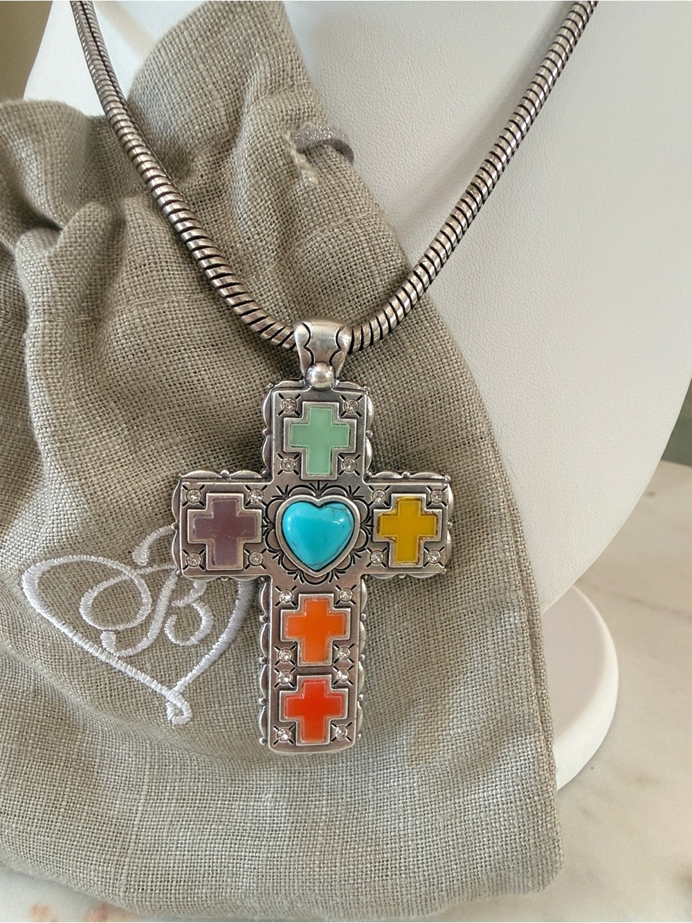 Brighton Loretto Reversible Cross Necklace